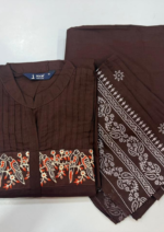 Chocolate Brown Embroidered 3PC Set - Image 3