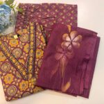 Purple Printed Salwar Suit Material with Designer Dupatta