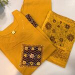 Mustard Yellow Designer Salwar Suit Material