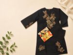 Black Floral Embroidered Salwar Suit Material - Image 2