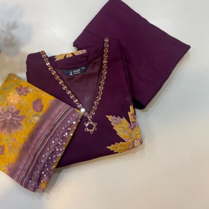 Wine Purple Designer Salwar Suit