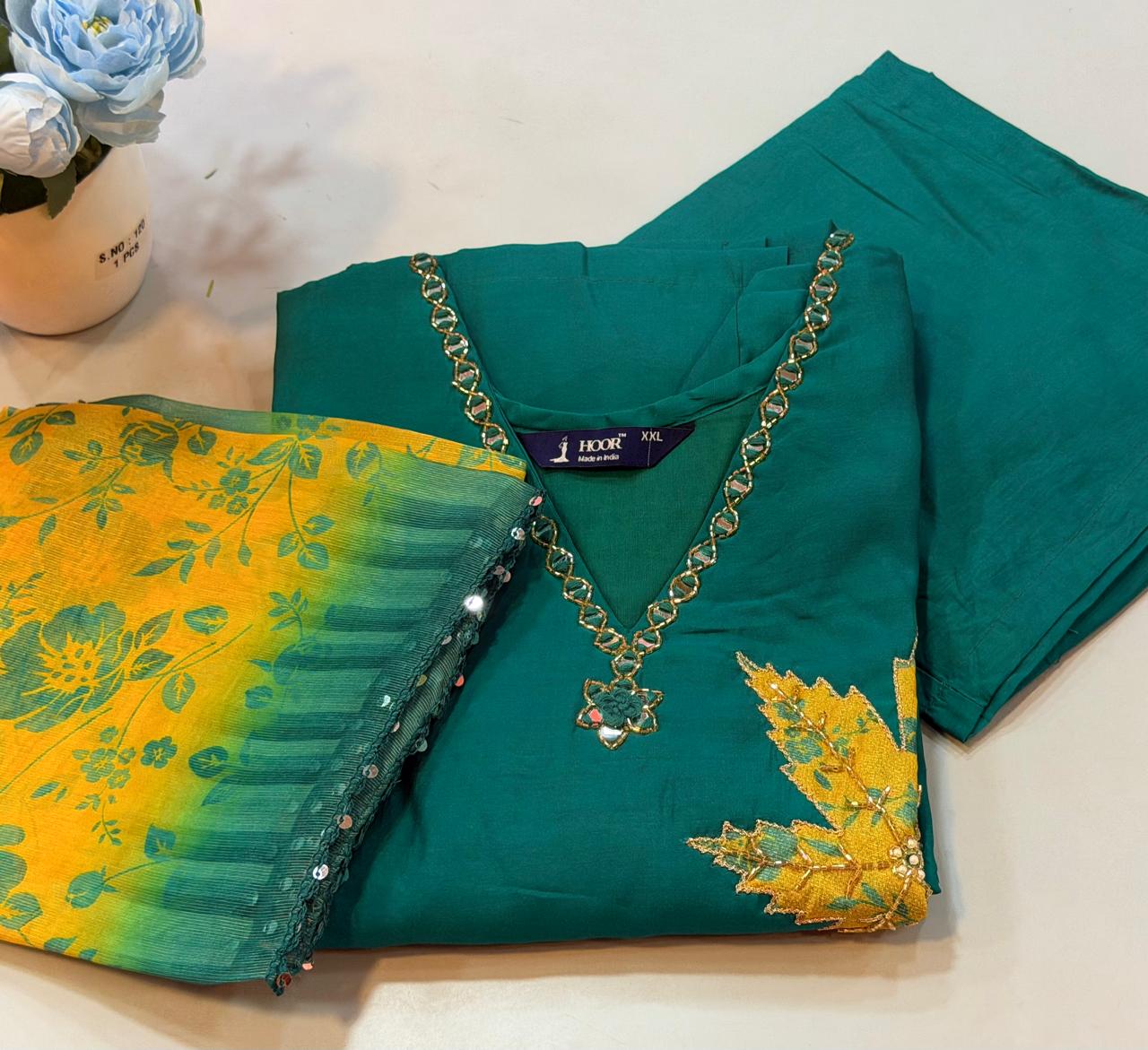 WhatsApp Image 2026-06-16 at 6.25.27 PM Teal Green Designer Salwar Suit - Image 1