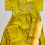 Lime Green Embroidered Salwar Suit Set - Image 2