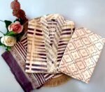 Elegant Grey Embroidered Kurta Set with Floral Printed Dupatta - Image 3