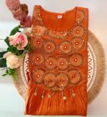 Orange Embroidered Anarkali Kurti - Image 2
