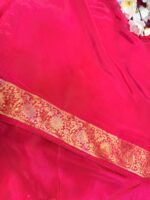 Pink Red Golden Zari Saree - Image 3
