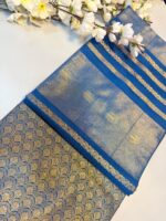 Royal Blue Golden Zari Saree